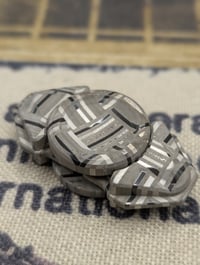 Image 5 of *Drop Spinner LordVader-Bar in Basket Weave Zircuti Etched