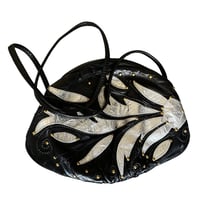 Image 2 of Leather Crescent Pouch Clutch