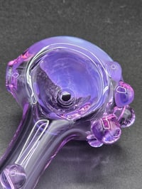 Image 3 of Clear Purple Honeycomb Pipe