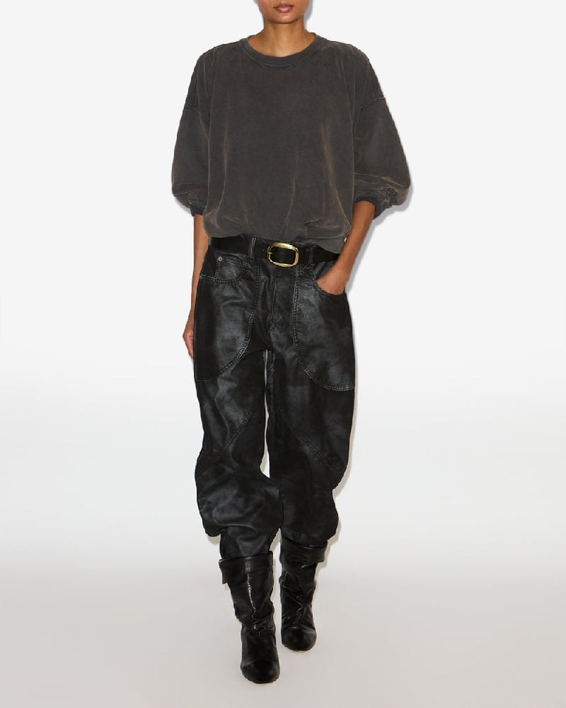 Image of ISABEL MARANT SAURIA SWEATSHIRT FADED BLACK