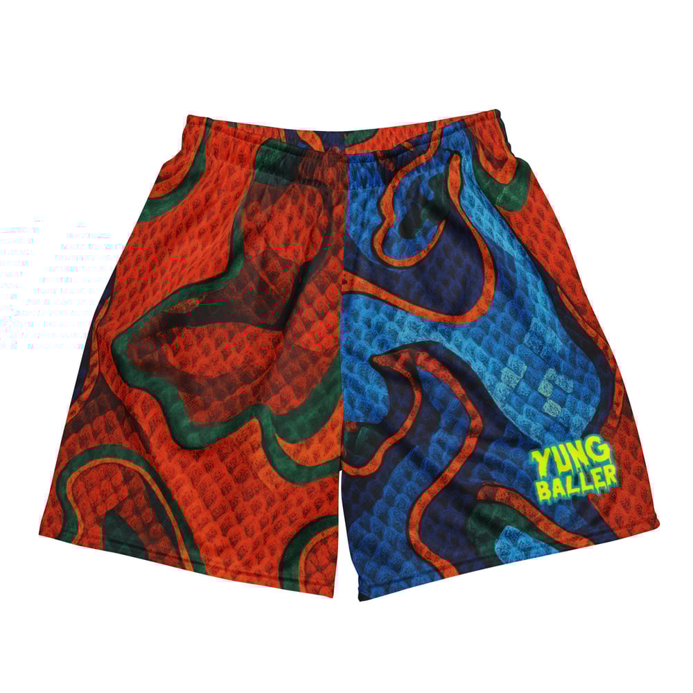YB Neon Snakeskin Mesh Shorts