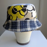 Image 5 of Reworked NY Reversible Bucket Hat 80s Leopard top L 23"