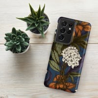 Image 24 of Art Nouveau Inspired Blue, Orange and White Boho Hippie Floral Sketch Tough case for Samsung®