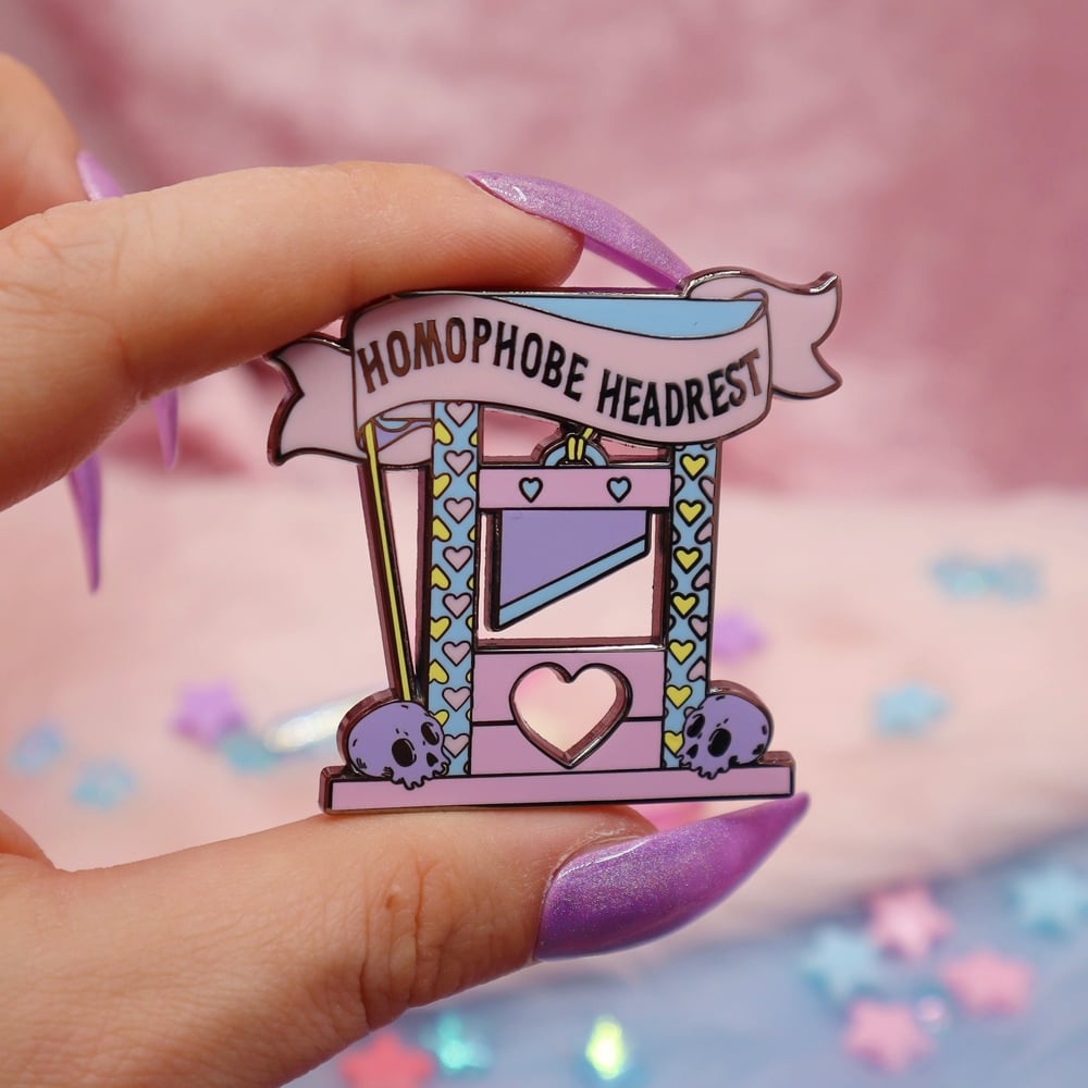 Image of Homophobe Headrest Enamel Pin