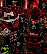 Image 2 of TEXAS TECH Red Raiders Custom Handknit Golf Club Cover football College fan GIFT