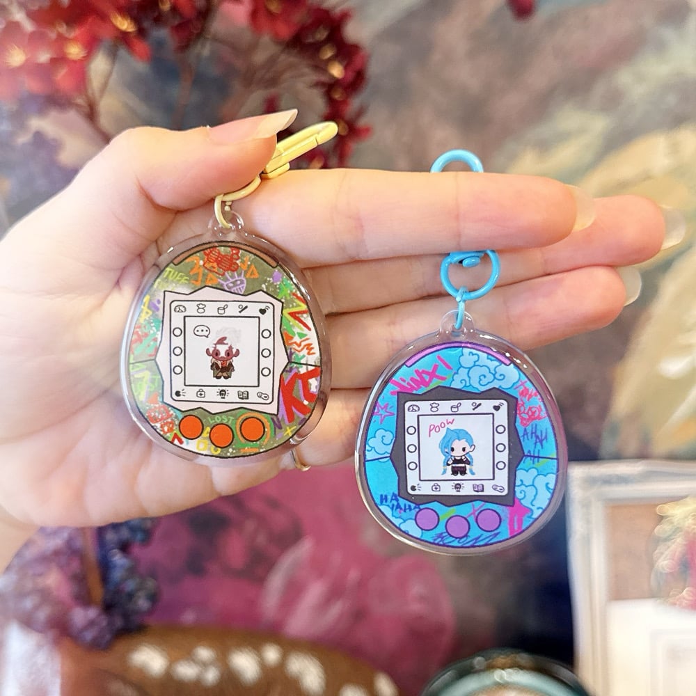 Arcane Tamagotchi Keychains | Moon Rose Cafe
