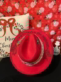 Image 1 of "Glory to God in the Highest" Hand-Burned Narrow Brim Hat