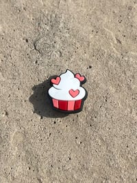 Cupcake Heart Croc Charm 