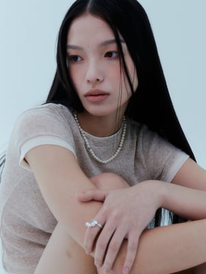 Image of LOWOOL - Dew Pearl Silver Necklace