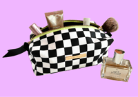 Image 7 of Checkered makeup bag
