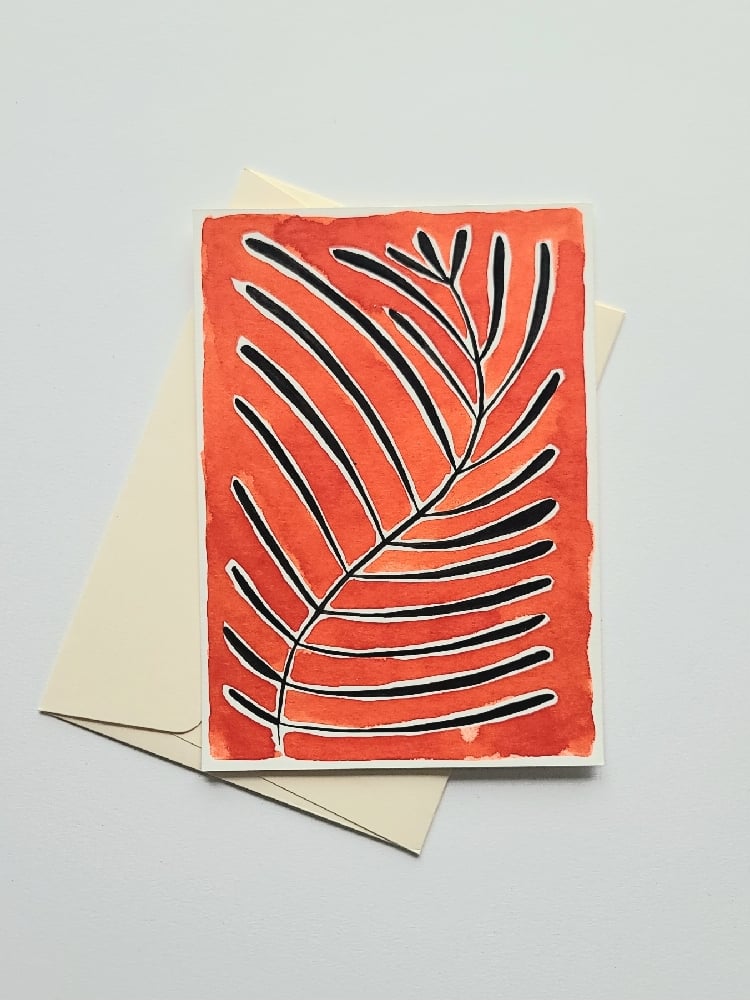 Image of Carte illustrée originale feuillage