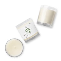 Virgo Zodiac Glass jar soy wax candle