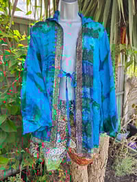 Image 1 of Mykonos jewel hoodie with pockets FREE SIZE