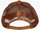 Image of Faux Brown Suede Leather Culture Trucker Hat