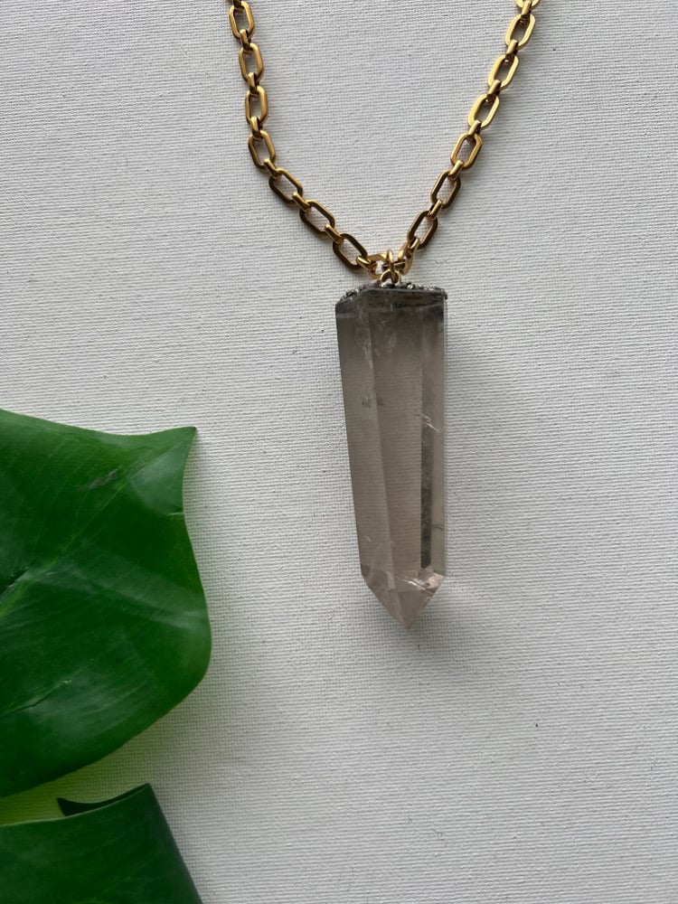 Image of BIG MAMA • Smokey Quartz Large Crystal Necklace