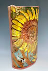 "Sunflower" lustre flambe vase