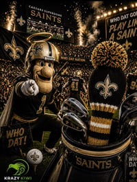 Image 1 of New Orleans Saints  custom Golf Club Cover hand knit logo NFL fan  gift-5948b308
