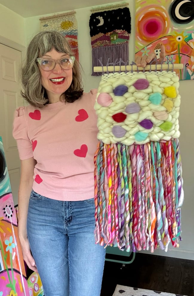 Candy Cloud. Woven wall hanging