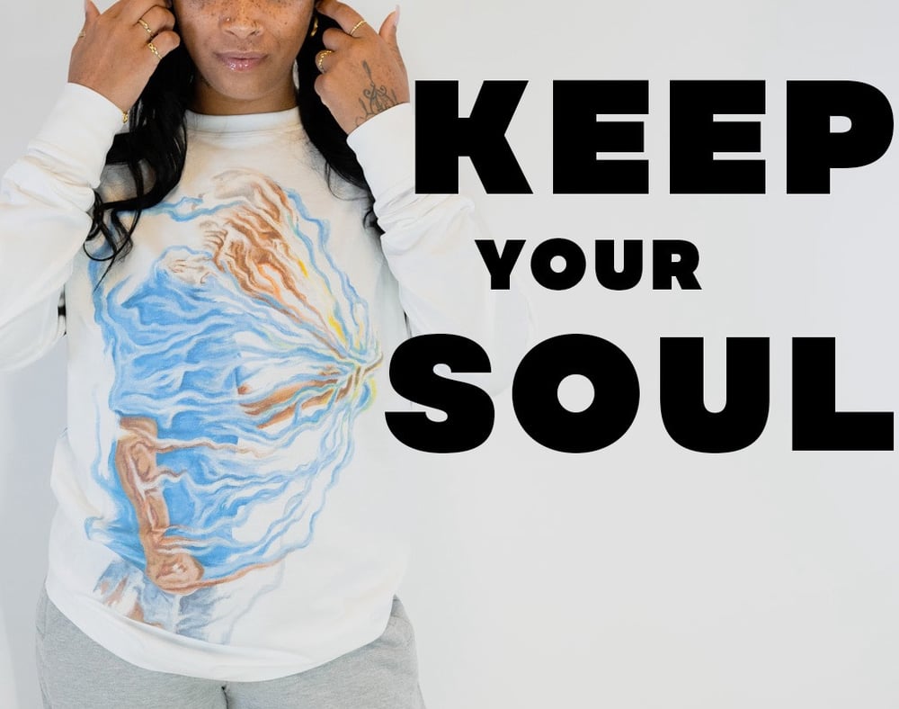 Image of QTRS🌍 “Keep Your Soul” Long Sleeve pima cotton Tees