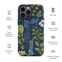 Image 25 of Art Nouveau Inspired Blue Boho Floral Tough Case for iPhone®