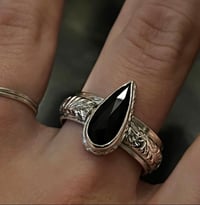 Image 1 of Onyx Pear Ring 