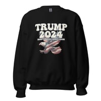 Image 3 of Trump 2024 MAGA Distressed Unisex Sweatshirt from PatriotsCo.com