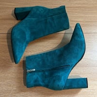 Image 7 of NINE WEST Elegant Pointed Toe Teal Suede Ankle Boots