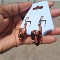Image 1 of Red Tiger's Eye Earrings