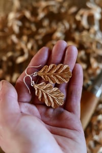 Image 5 of •Oak Leaf Earrings 