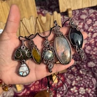 Image 5 of Purple & Green Rainbow Obsidian Pendant 🌈