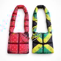 Image 1 of “TKRSDSGN” Bandana puffer totes