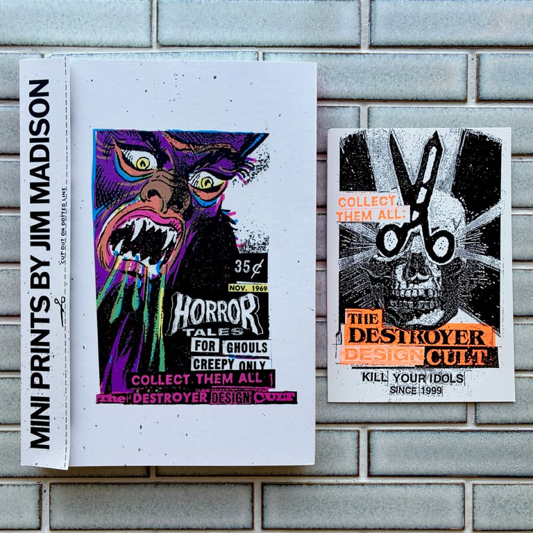 Collect Them All: The Destroyer Design Cult by Jim Madison - SIGNED MINI PRINT