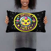 Image 2 of SPACE CHIKEN Basic Pillow