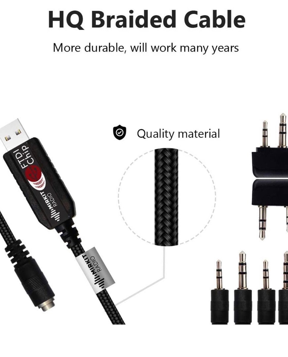 Original Wouxun USB Programming Cable For KG-UV920P Car Mobile Radio CD Driver - Foto 12