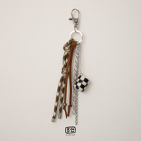Image 2 of B&W CHECKERED CHARM 2 - Preorder