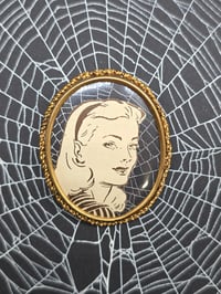 Image 2 of Vintage Brooches-  1940s engravings page & preserved spider webs - 3