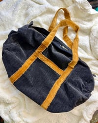 Image 1 of Blue + Gold Duffle Bag