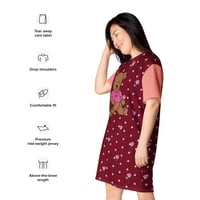 Image 3 of Roses T-shirt Dress