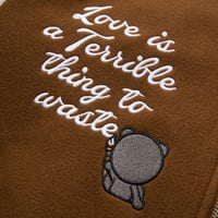 Image 4 of Bimsee Bear’s “Love Comes Full Circle” Varsity Jacket