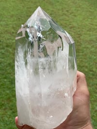 Image 16 of Clear Quartz Twin Points On Display Stand #1848