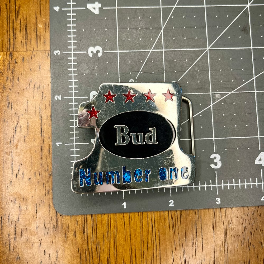 Vintage Bud #1 Belt Buckle