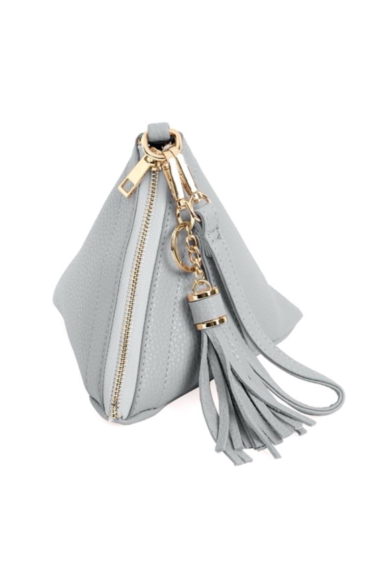 Image of Pyramid Shape Tassel Wristlet 