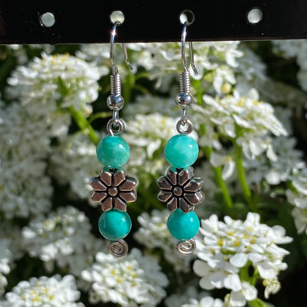 Image of water lily earrings