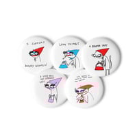 Image 4 of Set of pin buttons LADY THINGS