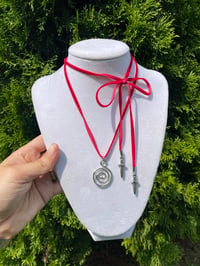 Image 5 of spiral ribbon necklaces