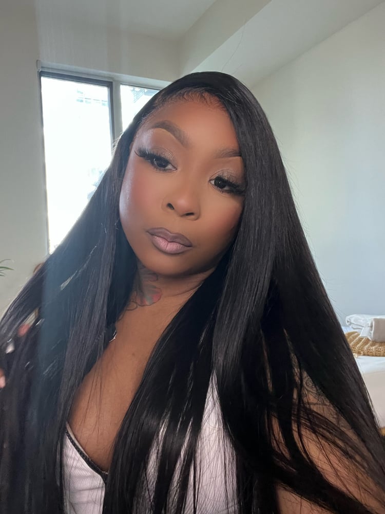 Image of Soft Swiss Lace Silky Straight Wig