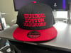 Black & Red New Era Flat Bill SnapBack “Original Boston Hardcore” Logo hat