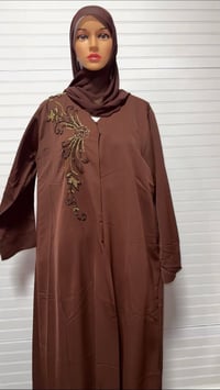 Image 5 of Cross button-up design open Abaya
