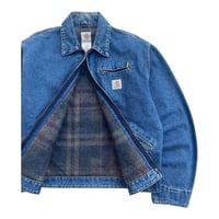 Image 2 of Vintage 90s Carhartt Detroit Jacket - Denim Blue