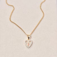 Image 2 of 2tone Virgen Heart Necklace